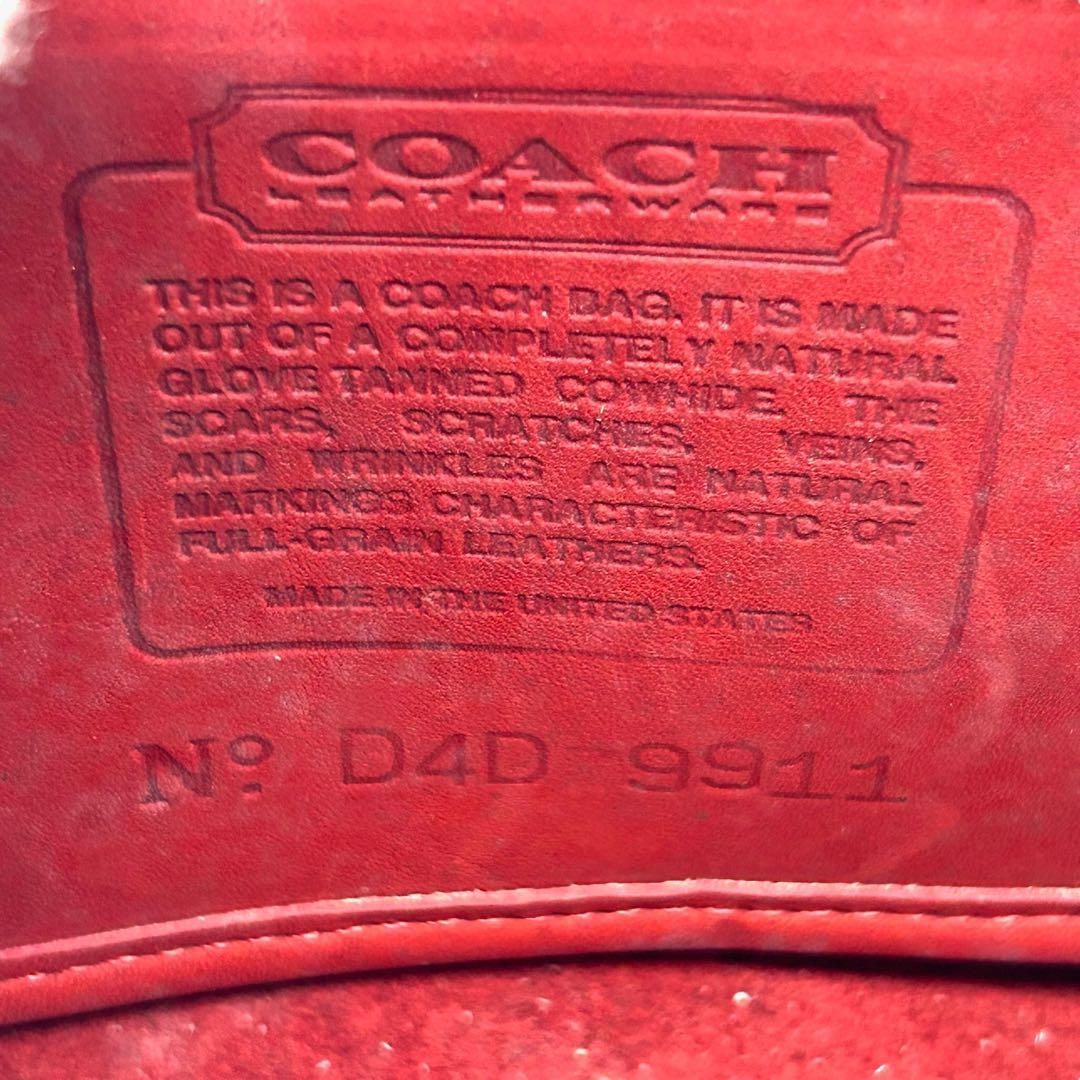 1085 Vintage Coach Shoulderbag Red - メルカリ 