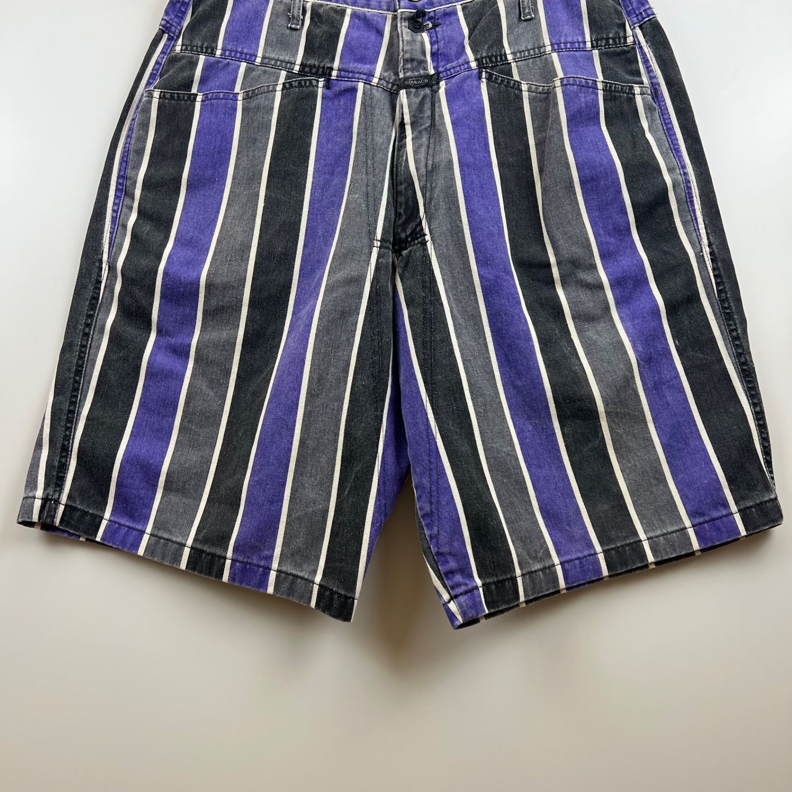 MARITHE FRANCOIS GIRBAUD 90s USA stone washed stripes half