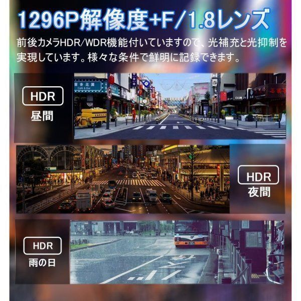 ミラー型 前後カメラ