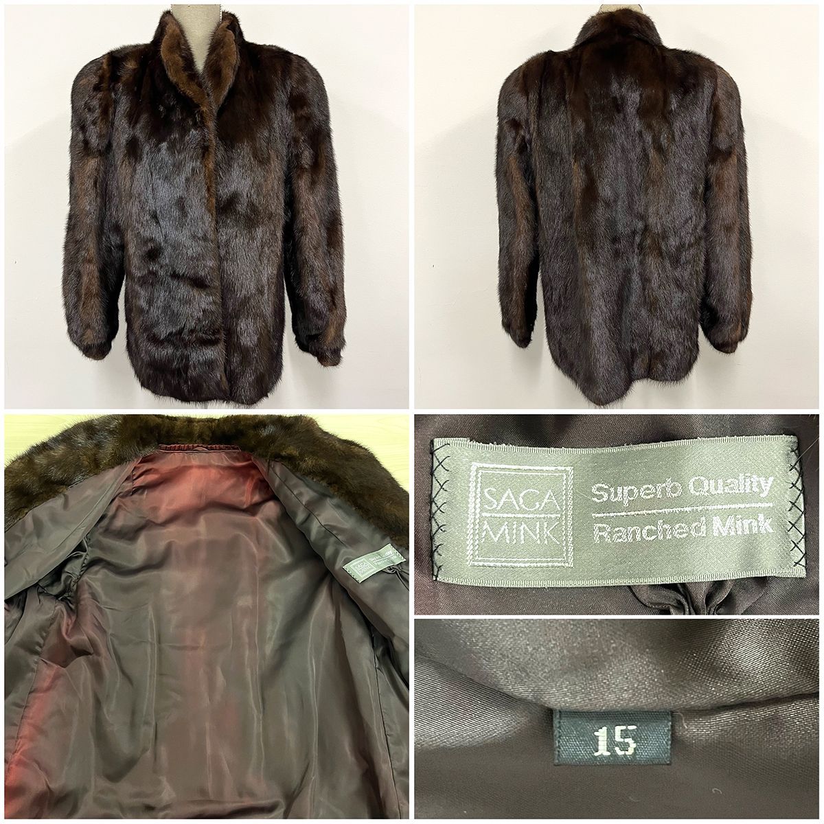 サガミンク/SAGAMINK/銀サガ 最高級毛皮 リアルファー 着丈106cm