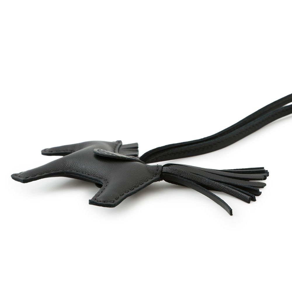 エルメス バッグチャーム ロデオ PM タッチ ブラック ラムスキン アリゲーターマット Y刻印 黒 ソーブラック