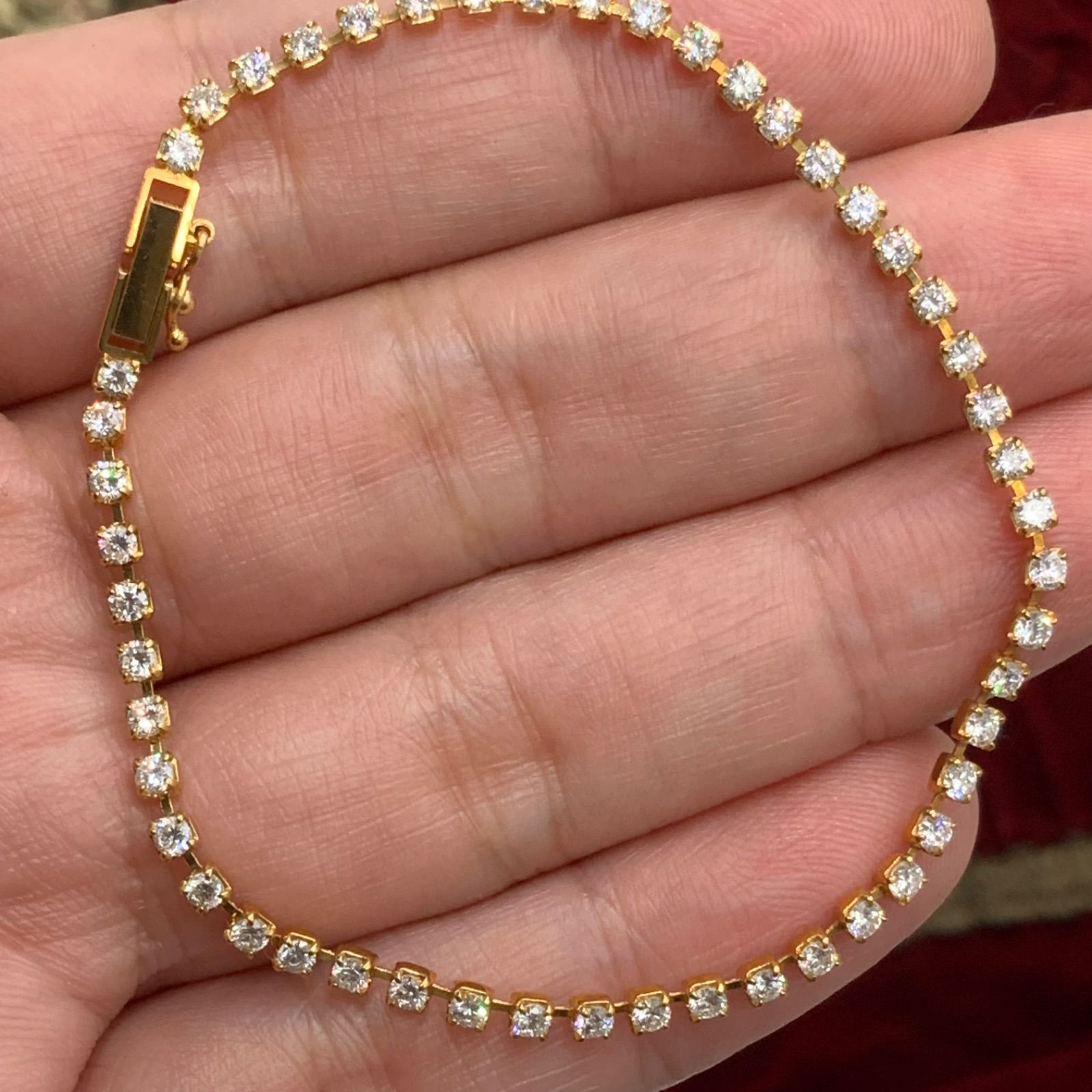 K18 テニスブレスレット 2ct 5.2g 約18cm - メルカリ