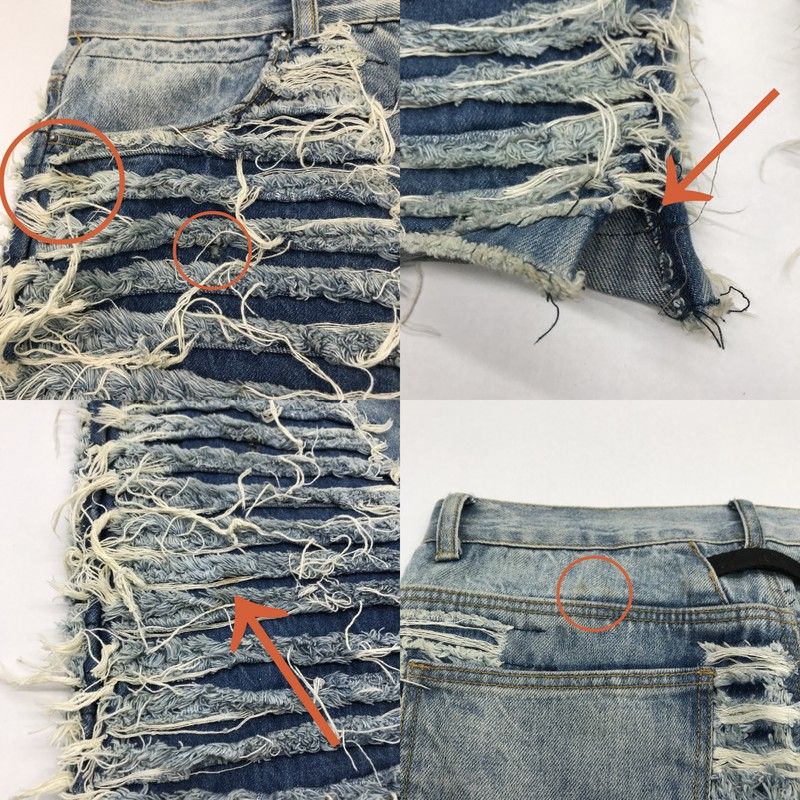 mnmi ミニマル デニムパンツ クラッシュデニム ダメージ加工 ジーンズ
