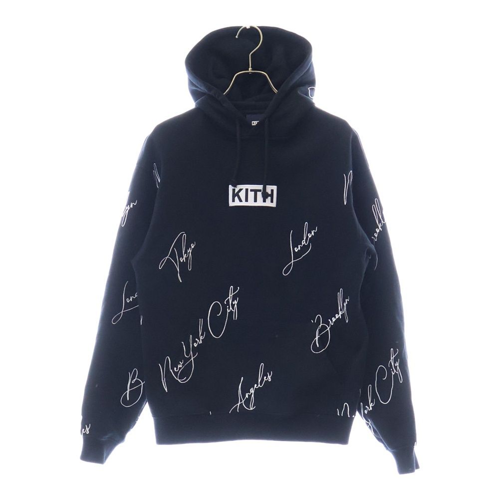 Kith City Script Black Hoodie Monday Program KHM030347-001