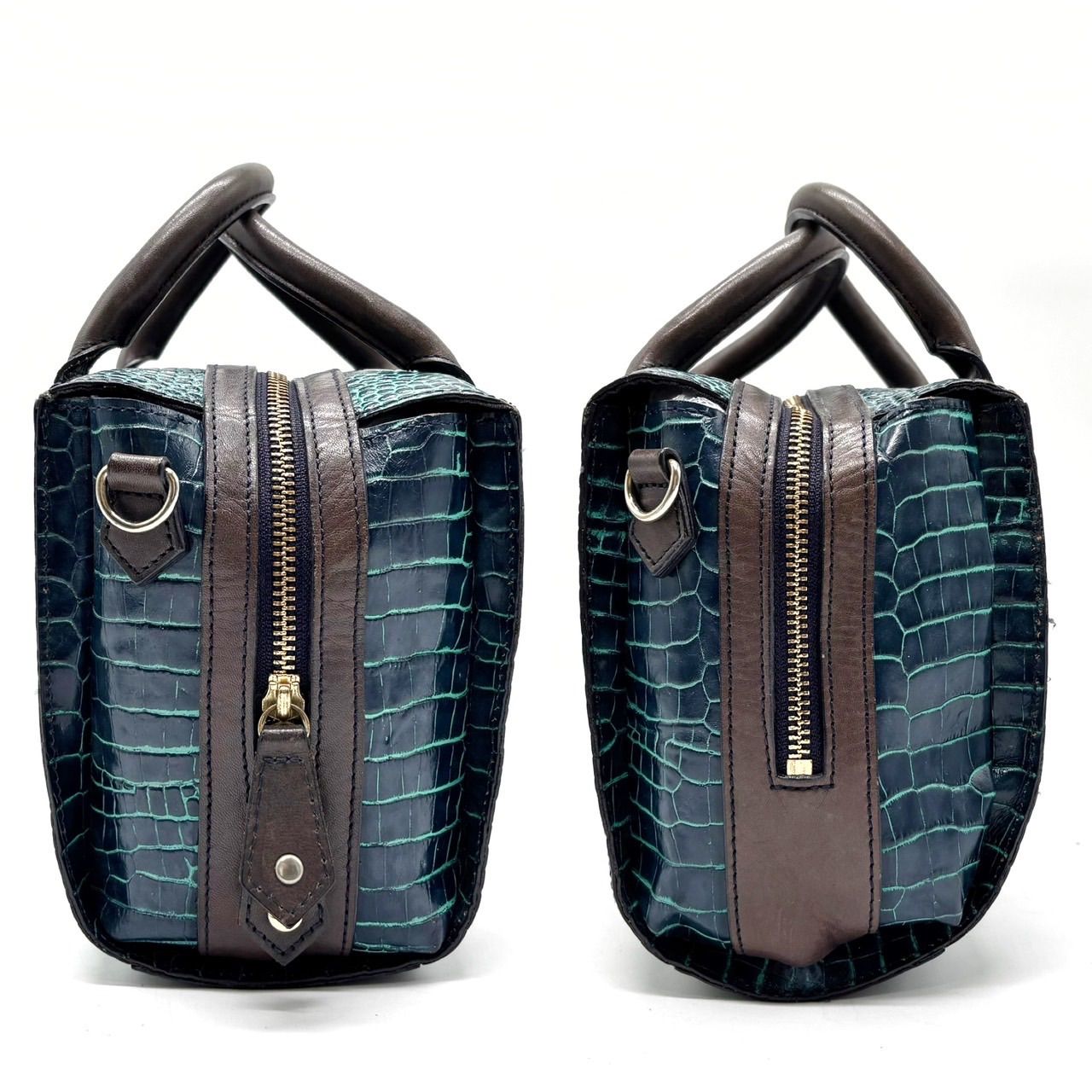 ヴィヴィアンウエストウッドトートバッグクロコ型押しレザーブルーオーブ