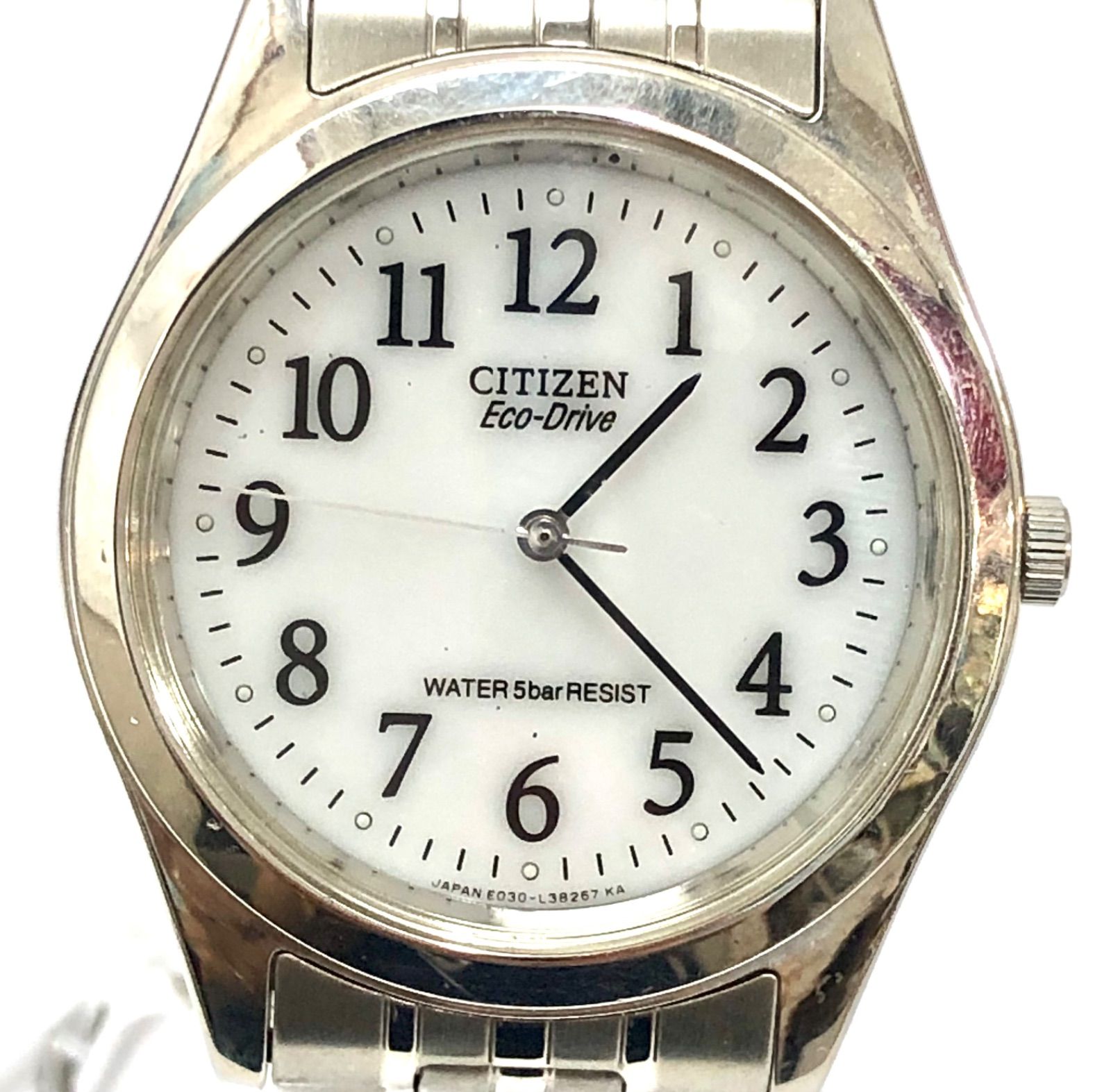 シチズン エコドライブ E030-L20476 TA ソーラー 時計 CITIZEN