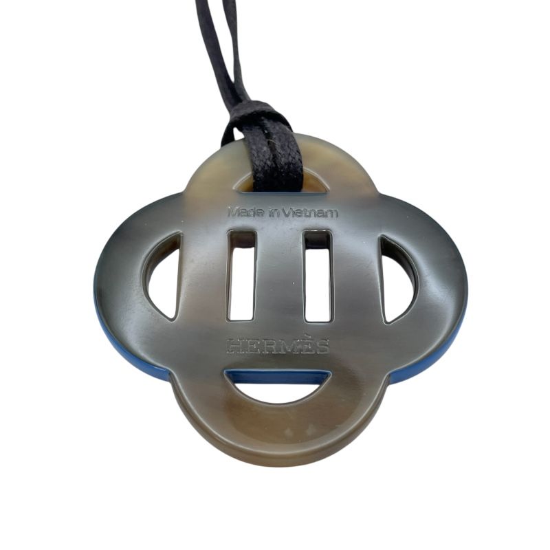 エルメス HERMES イザティス ネックレス ブルー バッファロー