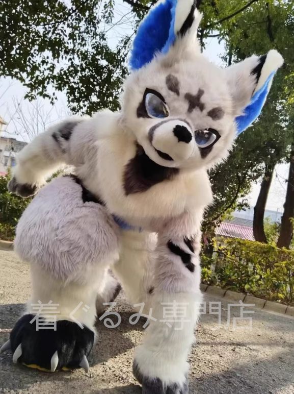 着ぐるみヘッド キツネ NO.129 赤 ブラック 全頭ヘッド ケモノ ファー