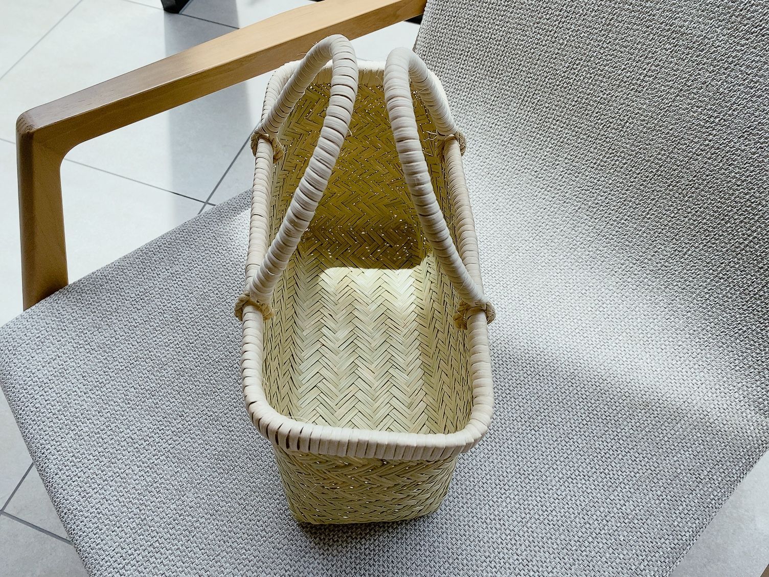新品】鳥越竹細工 竹籠 マルシェカゴ 市場かご サイズ 大 二戸 岩手