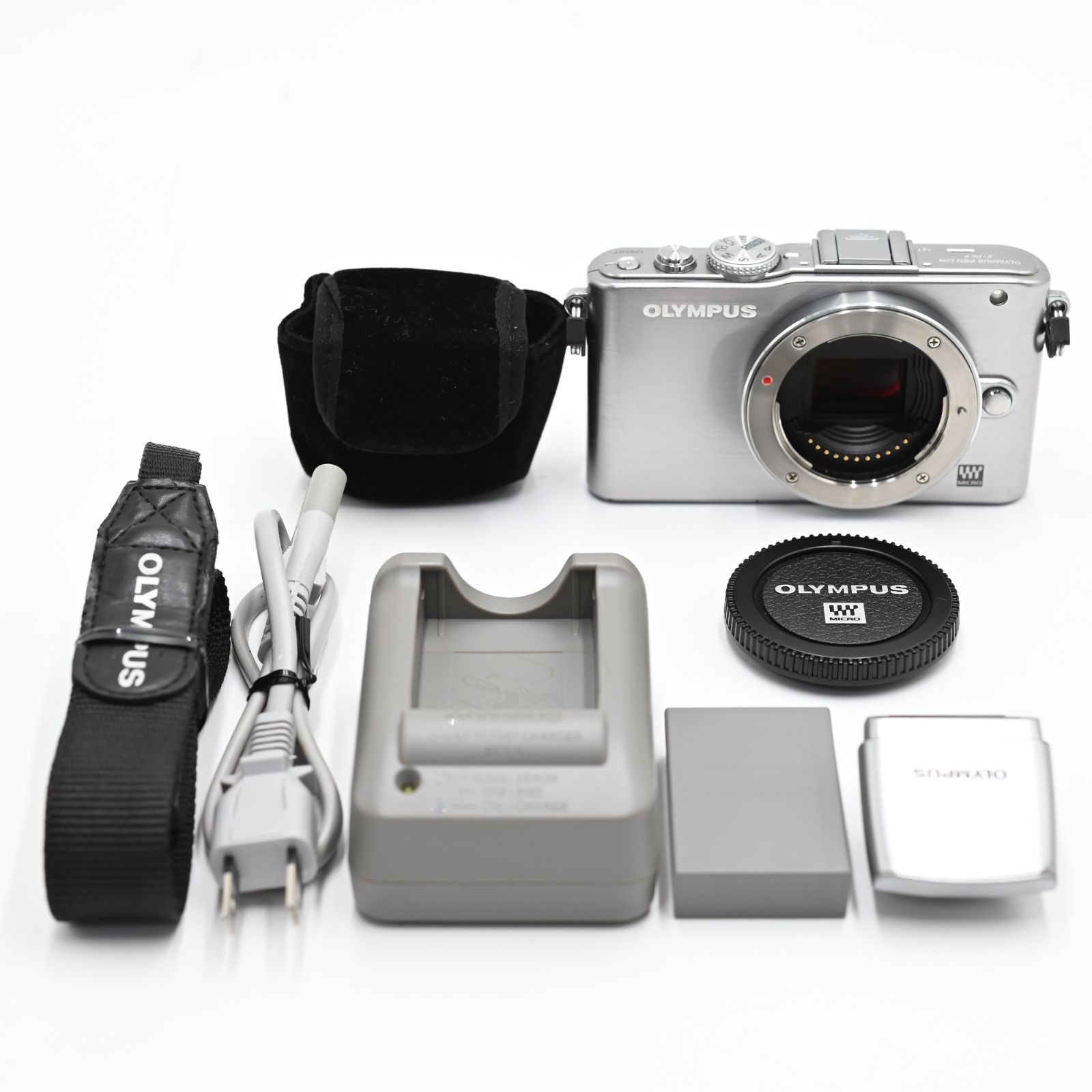 並品】OLYMPUS ミラーレス一眼 PEN Lite E-PL3 ボディ シルバー E-PL3 