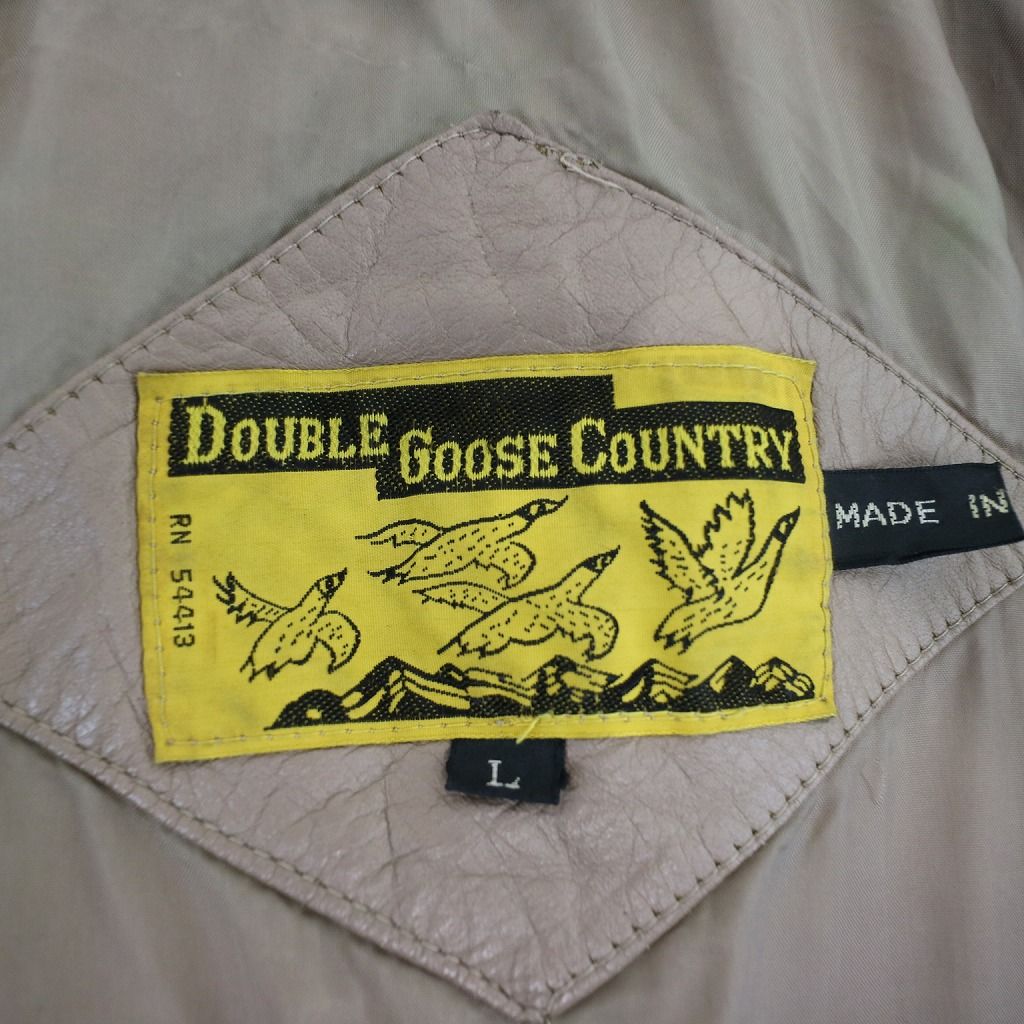 DOUBLE GOOSE COUNTORY レザーダウンジャケット 本革 リアルレザー