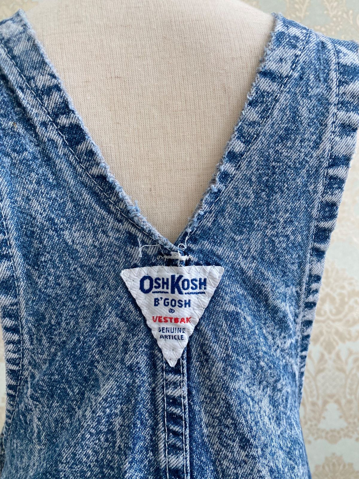 希少 oshkosh オシュコシュビゴッシュ ショートオール ヴィンテージ Size 100】vintage USA製 オシュコシュ アシッドウォッシュ