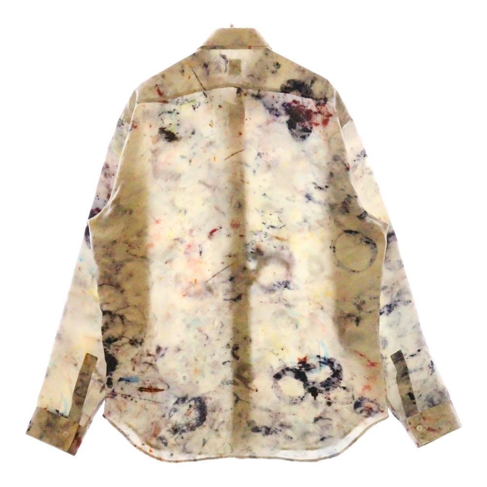 正規品 ベルルッティ カリグラフィー 総柄シルクシャツ ドレスシャツ 長袖シャツ Berluti (ベルルッティ) 総柄長袖 シルクシャツ マルチ 極美品