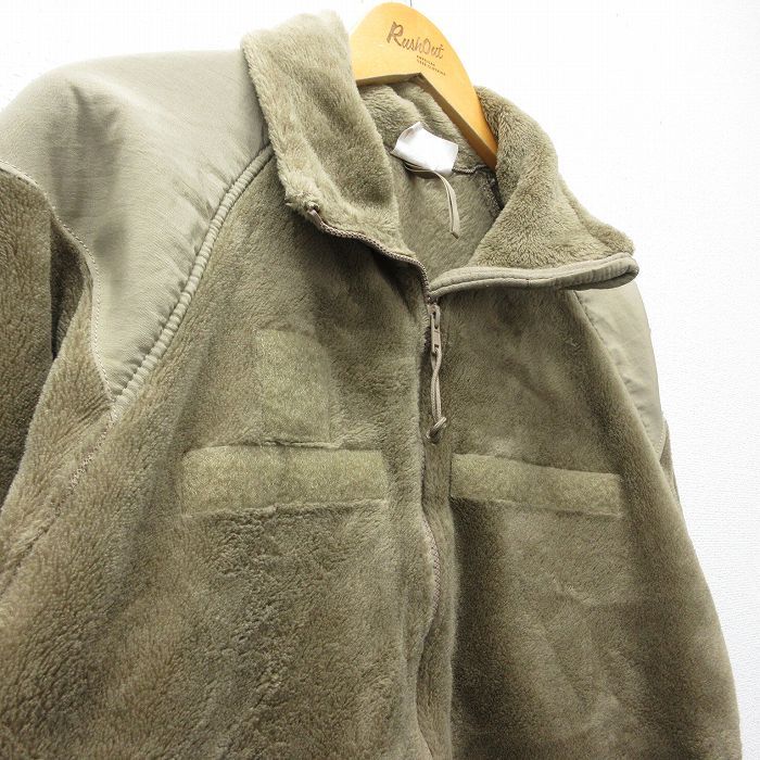 XL 古着 長袖 ミリタリー フリース ジャケット メンズ ECWCS GEN3 レベル3 ベージュ系 カーキ 25oct14 アウター フライト