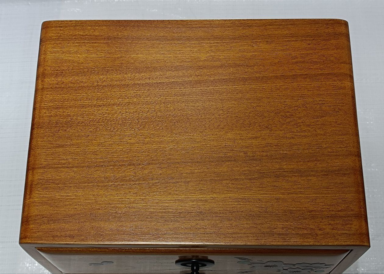 秋田伝統工芸品 優璃 桜皮貝細工 天然木製小引出し - メルカリ