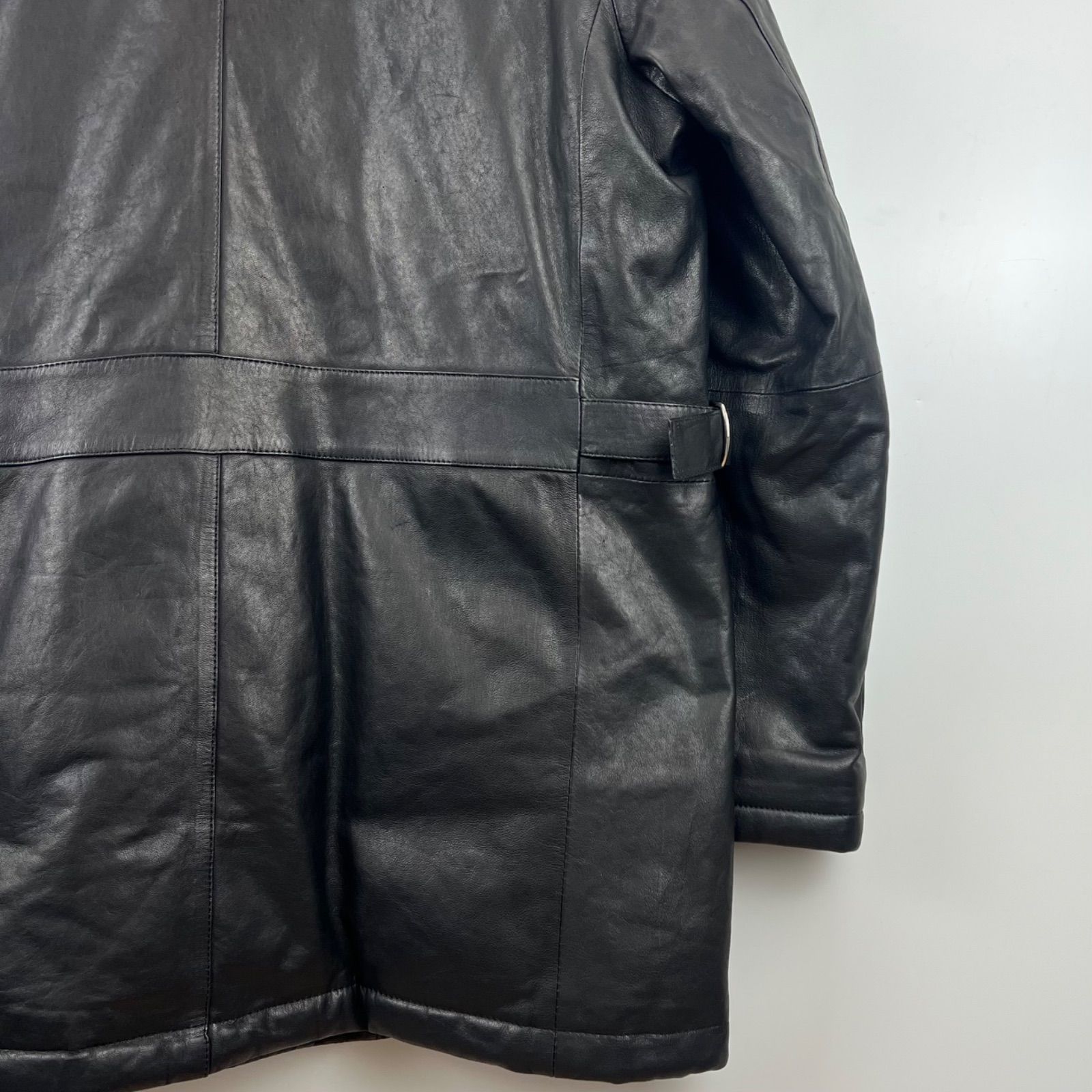 DAKS special Beaver fur & sheepskin leather down coat M ダックス 