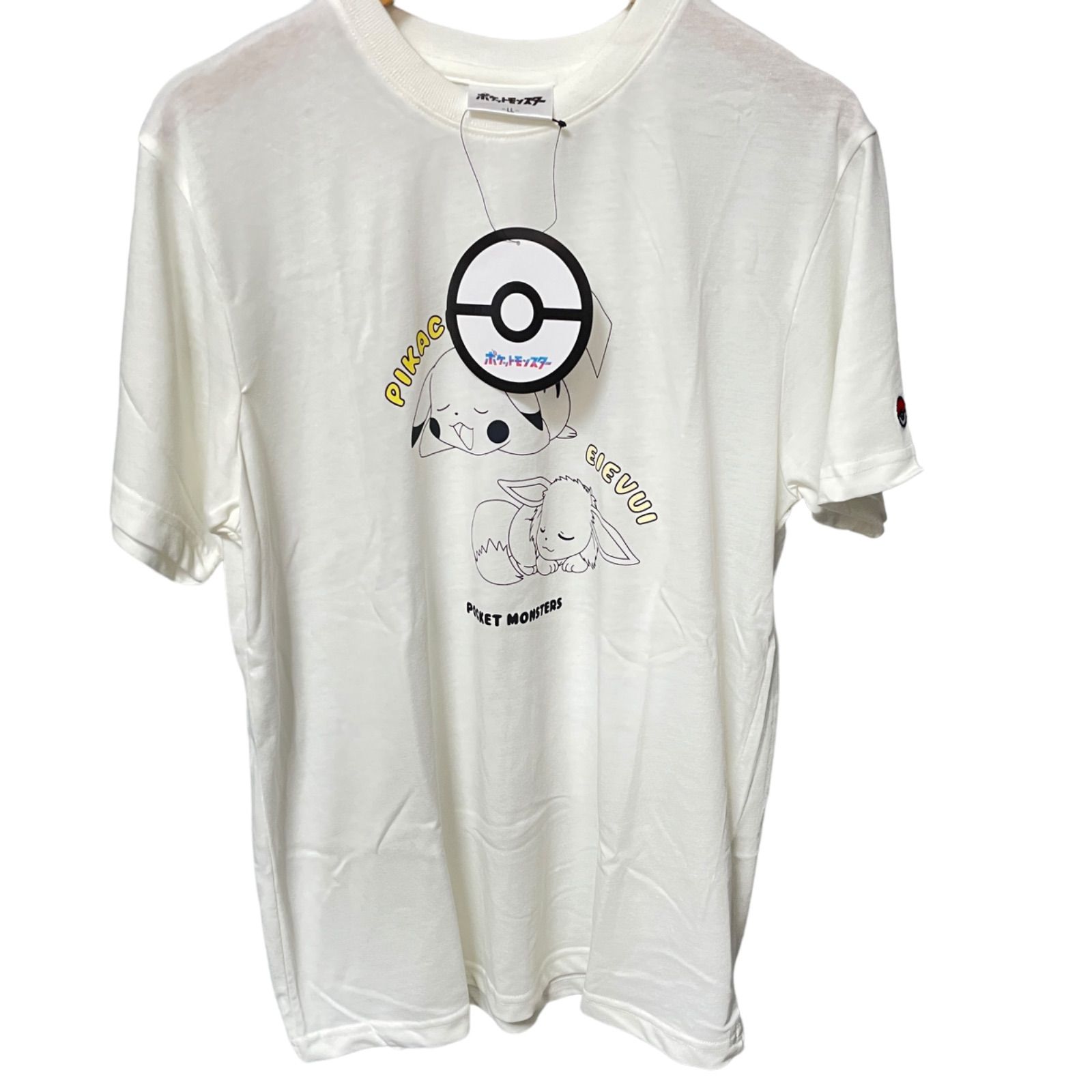 新品】ポケモン ピカチュウ イーブイ 半袖tシャツ 白 ホワイト
