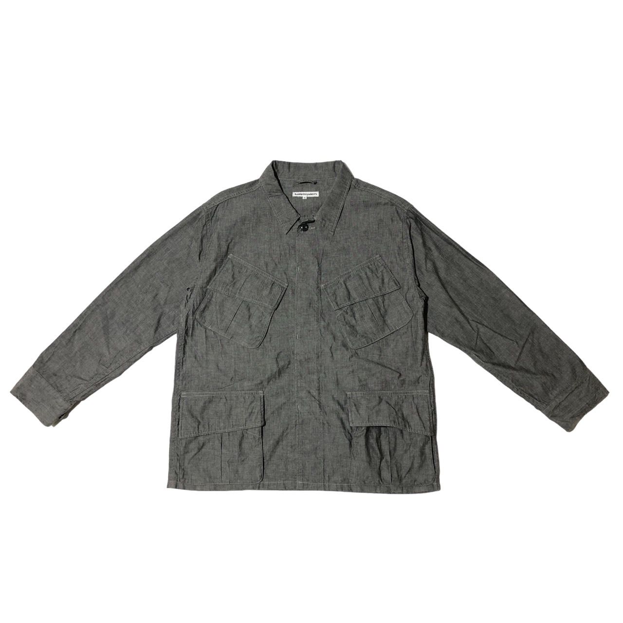 BAMBOO SHOOTS(バンブーシュート) CHAMBRAY FATIGUE JACKET/ジャングルファティーグジャケット/シャンブレー BAM2001001 L グレー/ブラック系 完売品