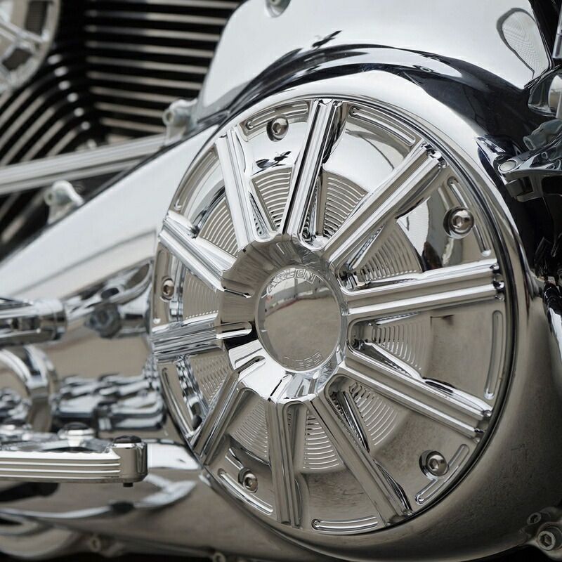 10-GAUGE ダービーカバー クローム 2016年以降ツーリング 2015年FLHTCUL FLHTKL