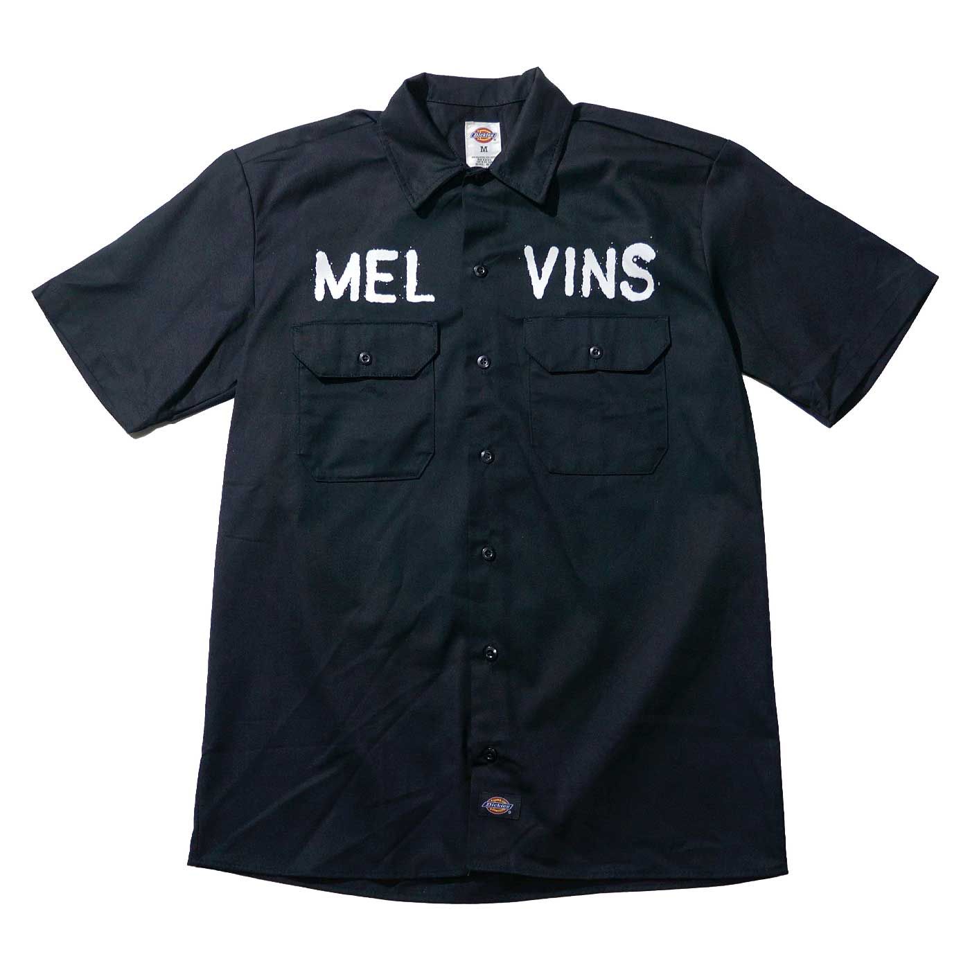 MELVINS メルヴィンズ 半袖 ワークシャツ ディッキーズ Arc Flash Victim Work Shirt 黒 コラボ バンドTシャツ