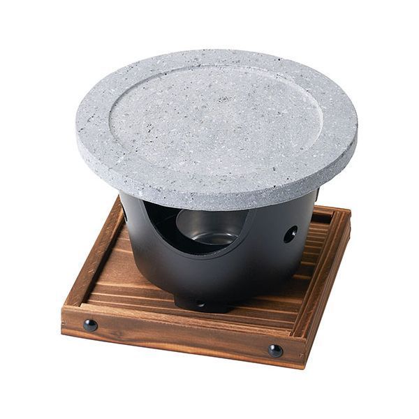 ヤマコー 用美 業務用 遠赤 石焼きプレート 丸 yamaco21176