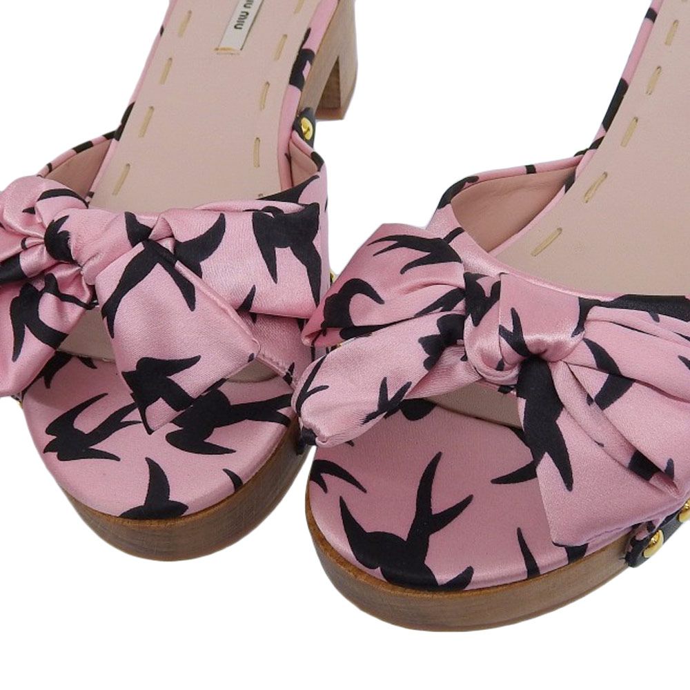 バイヤー厳選用品 ミュウミュウ MIUMIU 新品同様 リボン ミュウミュウ MIUMIU 靴