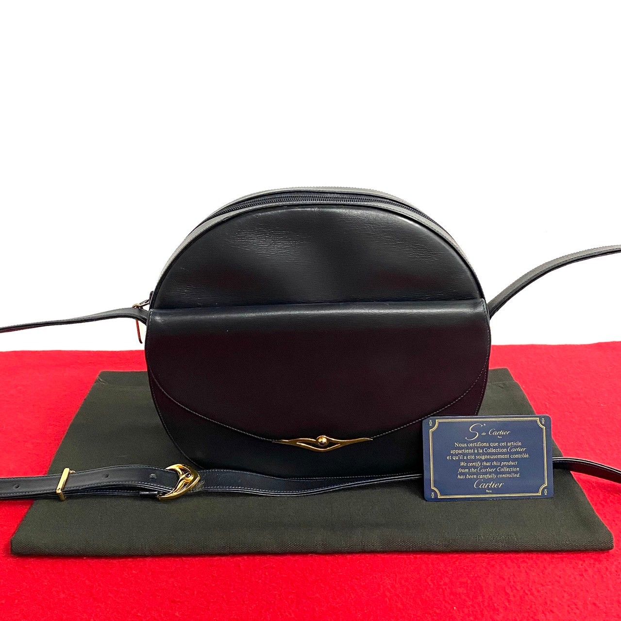 極 美品 カード付 CARTIER カルティエ サファイアライン カーフ 極 美品 カード付 CARTIER カルティエ サファイアライン カーフ