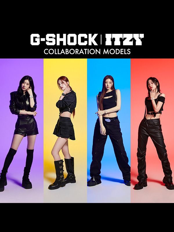 G-SHOCK ITZY ジーショック Gショック レディ―ス 時計 ITZY コラボレーションモデル コラボ イッチ MIDZY ミッチ ライトリング マルチカラー デジタル・アナログ デジアナ GMA-P2100