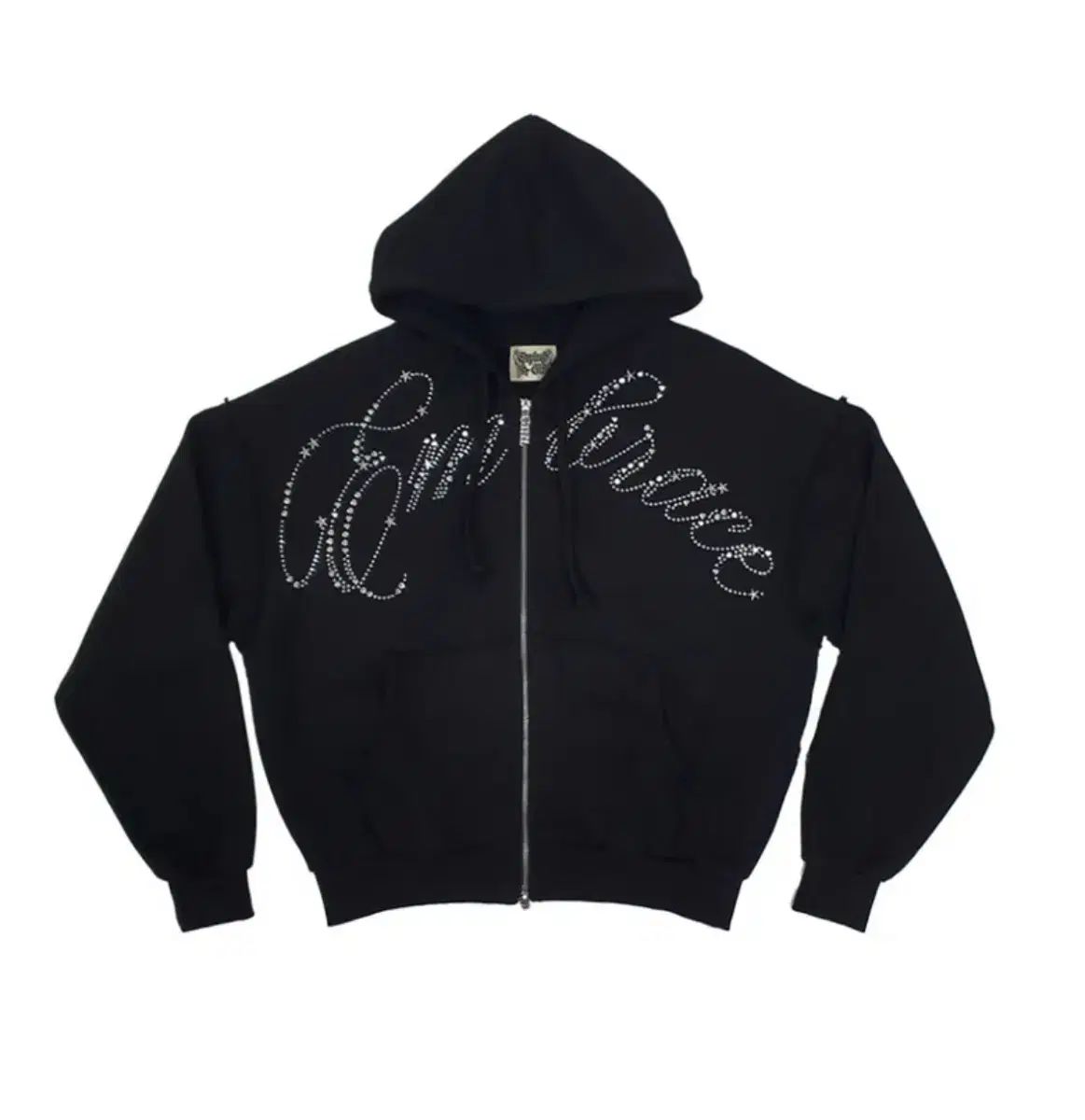 ラインストーン ジップアップパーカー