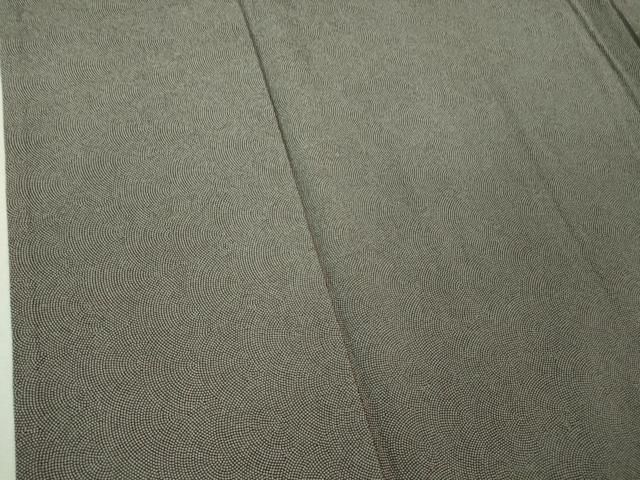 平和屋着物□極上 江戸小紋 単衣 両面染 鮫小紋柄 似せ紫色×藤煤竹色