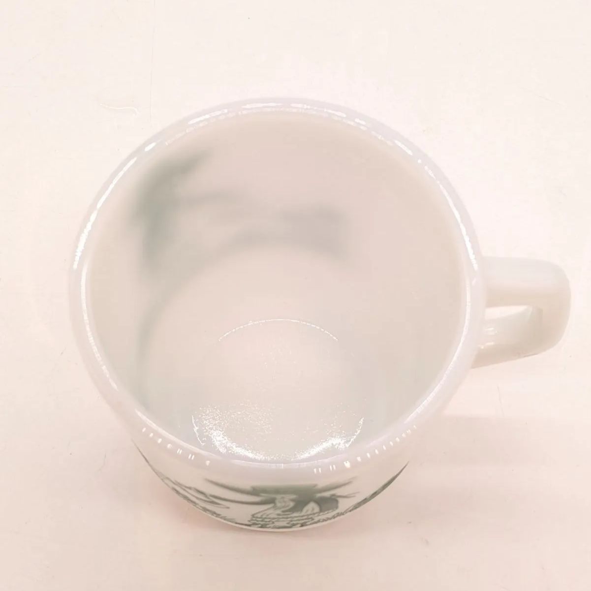 ターモクリサ✴︎ミルクガラスマグ Termocrisa Flower Milk Glass Mug ミルクガラス ビンテージ