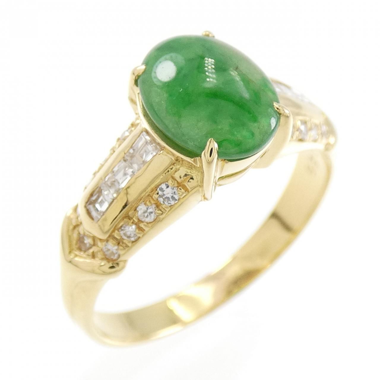 K18YG ヒスイ リング 1.15CT - メルカリ 