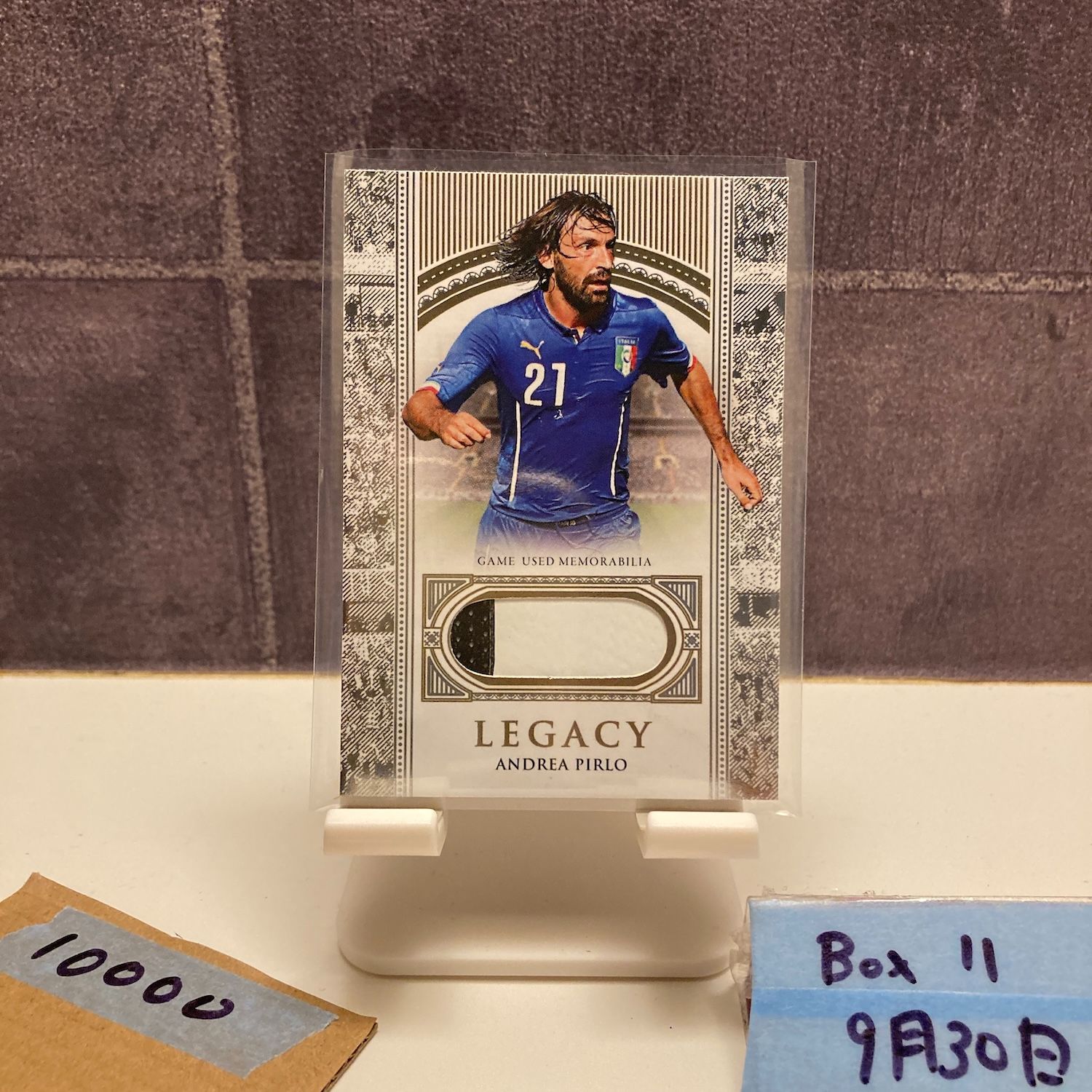 2020 Futera Unique Andrea Pirlo 04|29 Italy Game-Used Memorabilia ジャージ LEGACY カード
