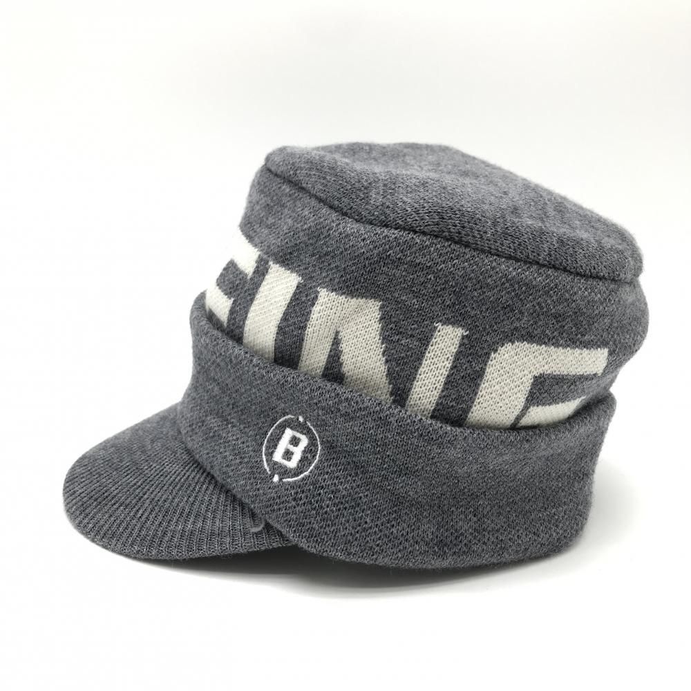 超 ブリーフィング ニットワークキャップ グレー×白 ウール100% フリーサイズ ゴルフウェア 2025年モデル BRIEFING