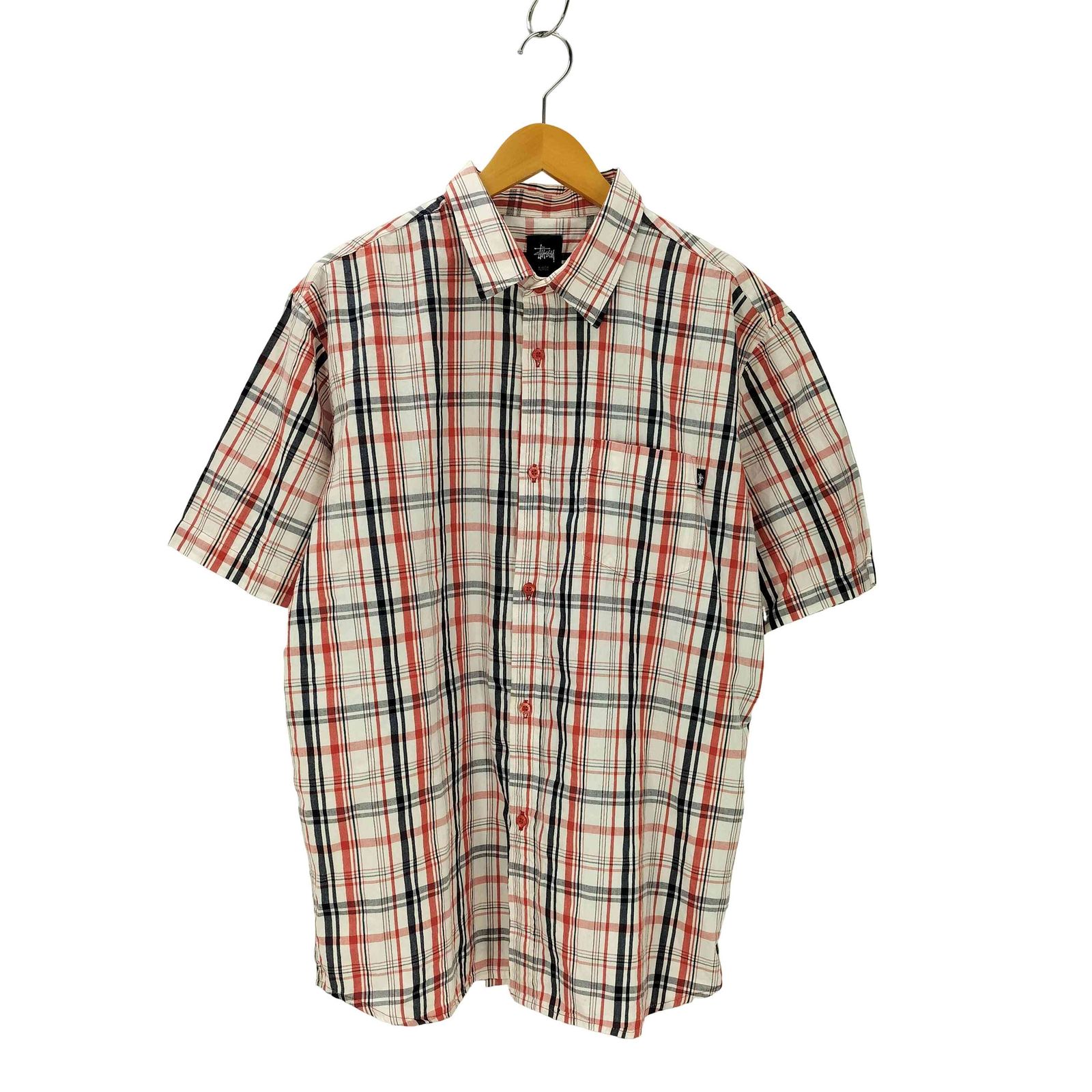 Stussy チェック柄 XLサイズ シャツ　半袖 マ*ン様 STUSSY チェック柄 半袖シャツ Sサイズ - メルカリ