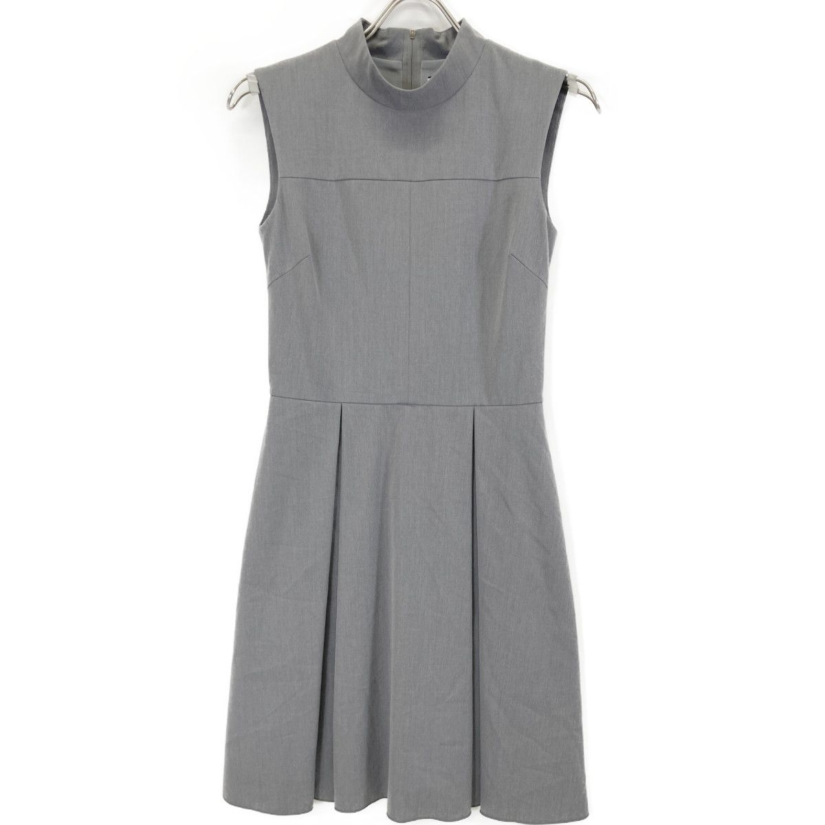 FOXEY NEW YORK フォクシーニューヨーク Faille Pleat Fit and Flare ノースリーブワンピース 38