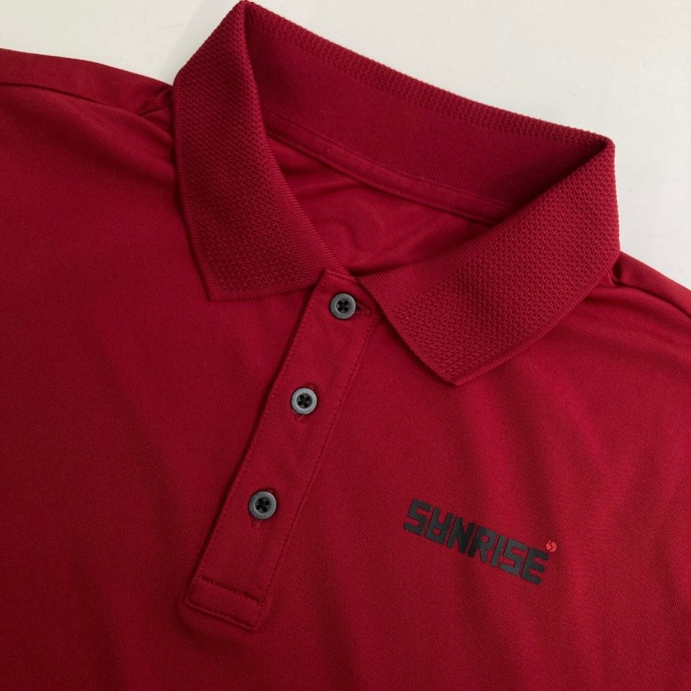 サイズ：XL SANRISE サンライズ  ポロシャツ  レッド系 [240003001688] ゴルフウェア メンズ ストスト サイズ：XL SANRISE サンライズ ポロシャツ レッド系