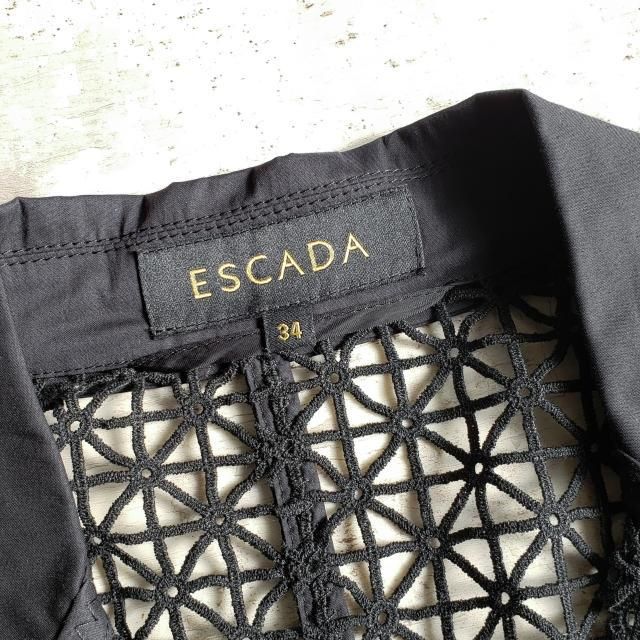 エスカーダ ESCADA ☆ コットン レース ジャケット 34 ブラック - メルカリ