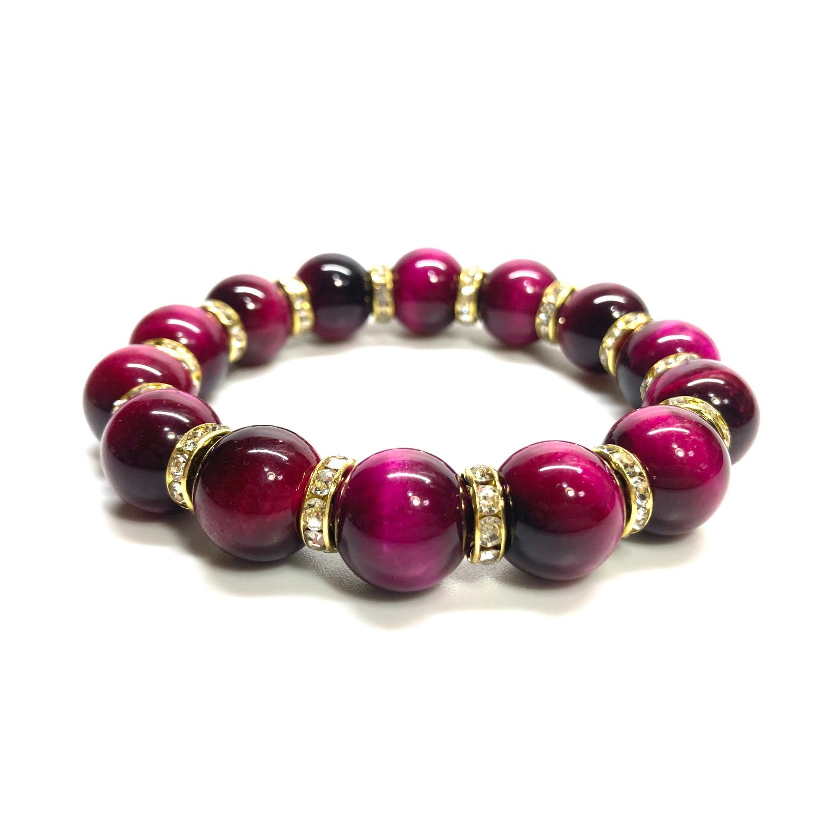 天然石ブレスレット パワーストーン タイガーアイ10mm ルチルクォーツ