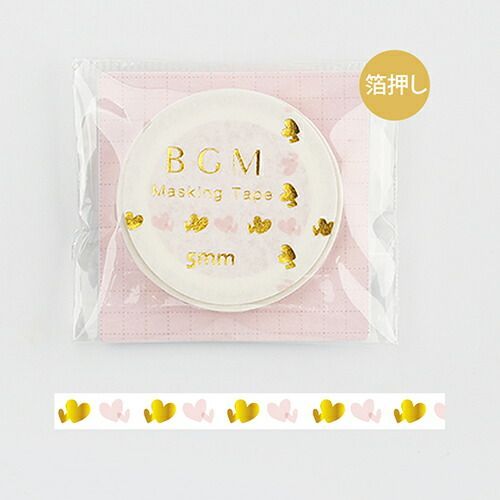まとめ ビージーエム マスキングテープ ハート ピンク BMLSG001 ×50セット