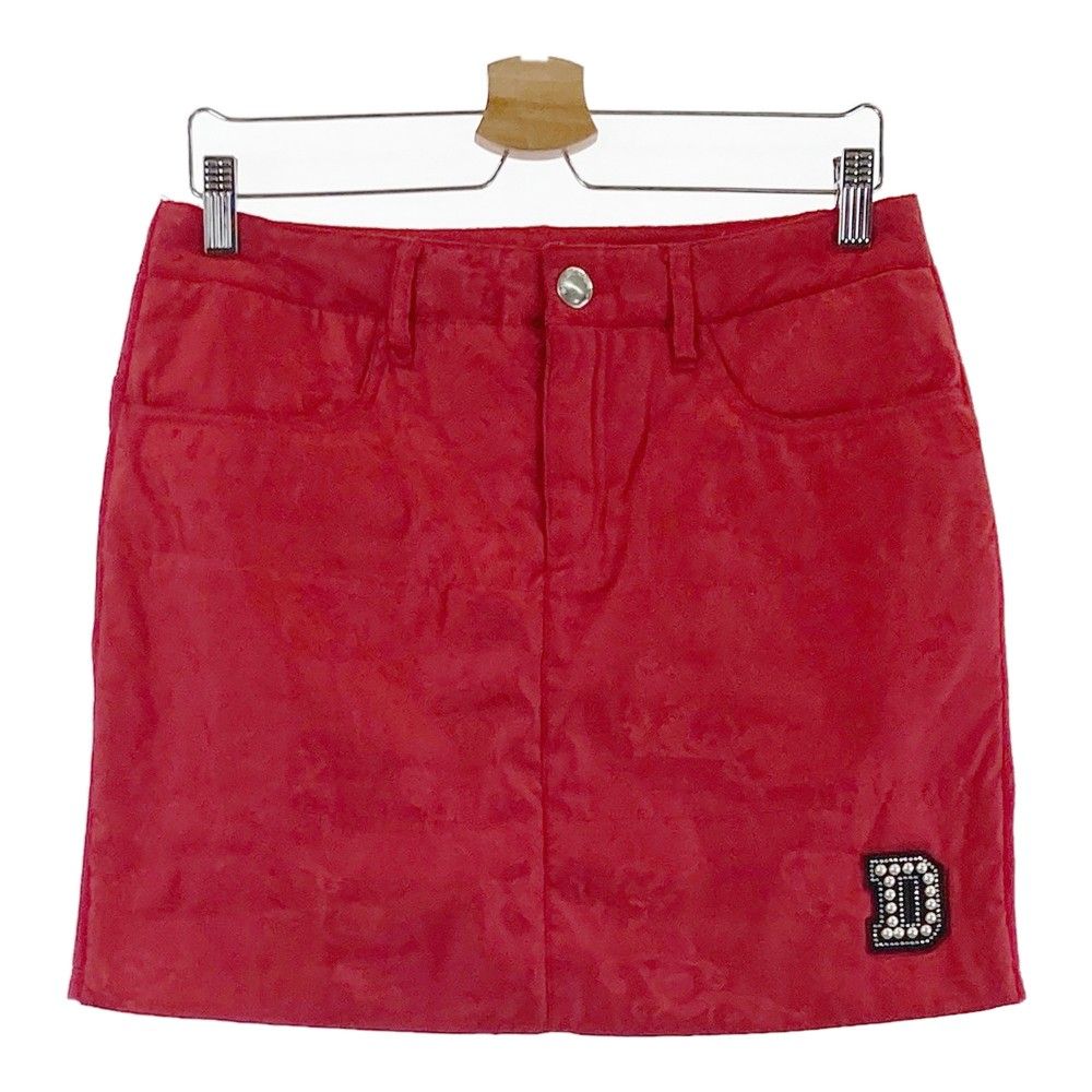 サイズ：3 DANCE WITH DRAGON ダンスウィズドラゴン 中綿切替 スカート ドラゴン総柄 レッド系 [240101225605]# ゴルフウェア レディース ストスト