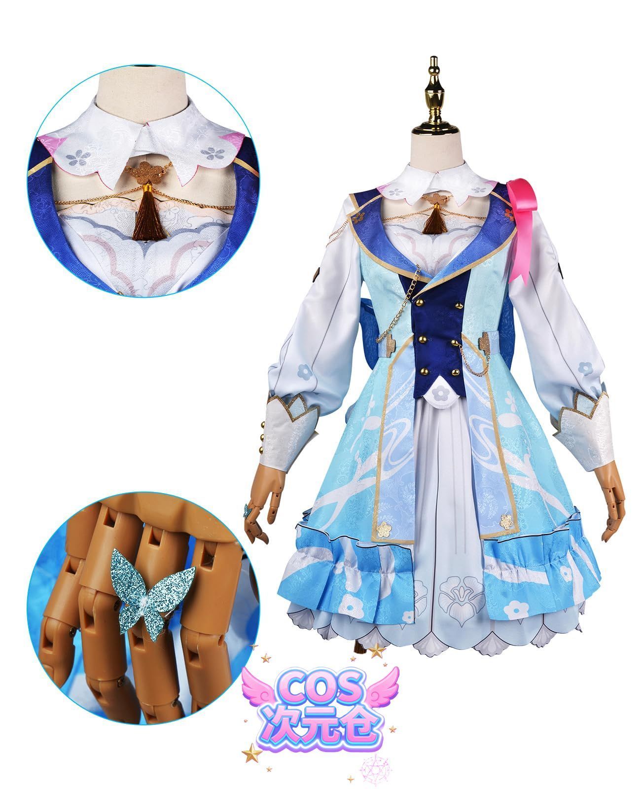 神里綾華 ウィッグ付き NOKIJP 原神 コスプレ衣装 モナ コスプレ 神里綾華 コスプレ衣装 胡桃 コスプレ 鍾離 コスプレ衣装 フィッシュル コスプレ 凝光 コスプレ