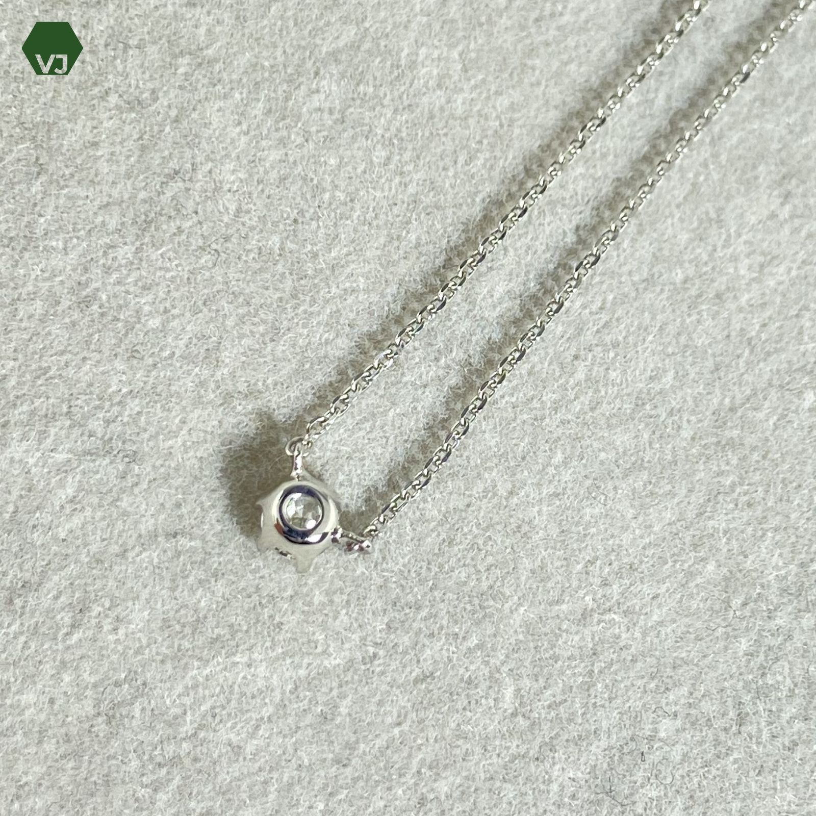 21-09】【4℃】ダイヤモンド ネックレス 【中古】【PT850】【約42 
