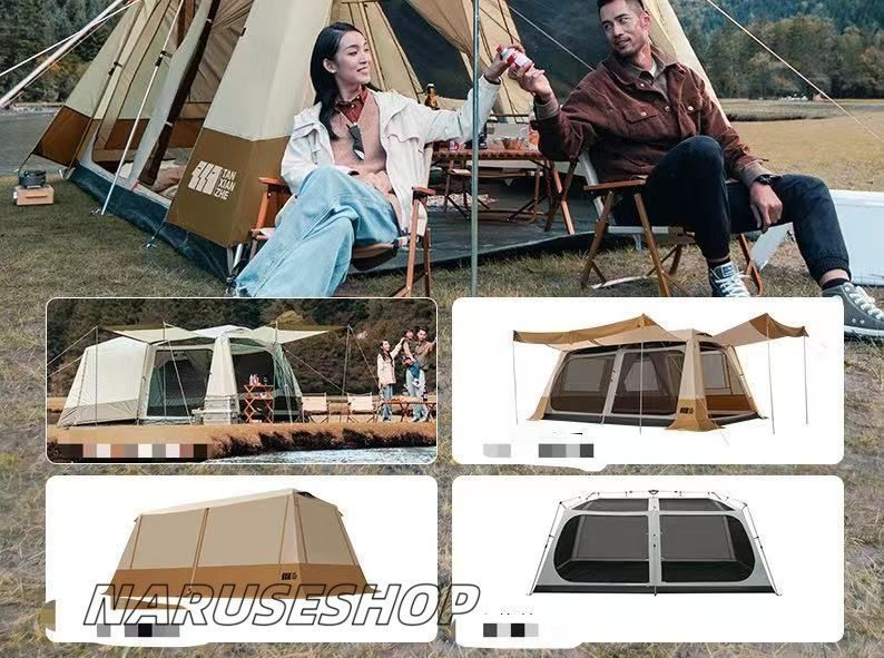 ツールームテント 6人用 大型 ドーム型テント ファミリーテント 6人用