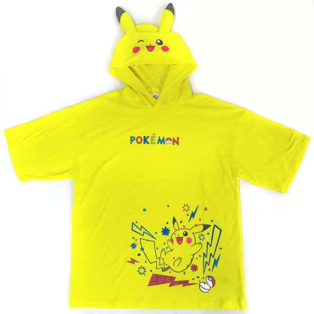 【定番人気，高品質】 【中古】アウターウェア ピカチュウ 半袖パーカー イエロー Lサイズ 「ポケットモンスター」 ユニバーサル・スタジオ・ジャパン限定 Tシャツ・アパレル