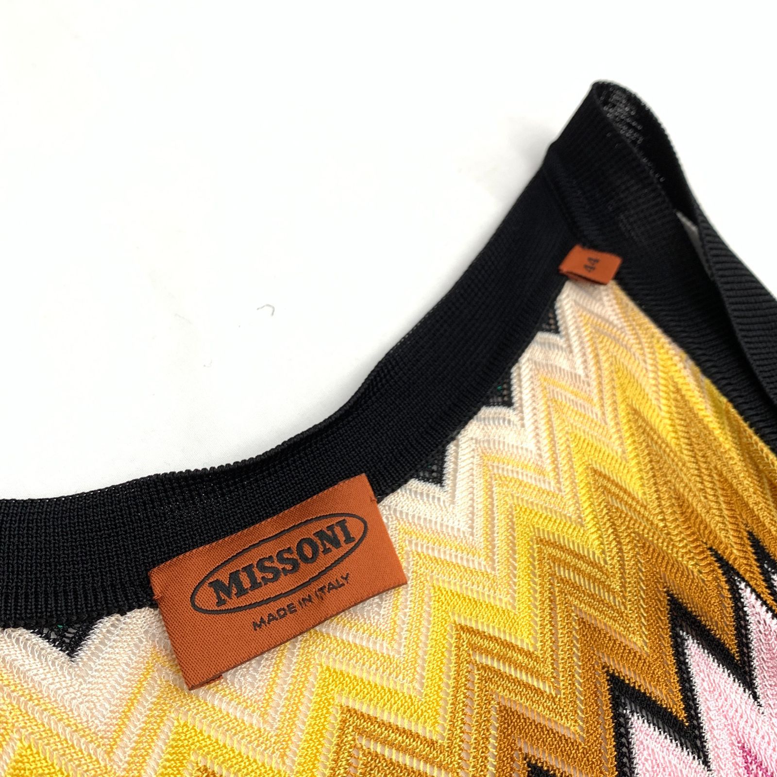 MISSONI ミッソーニ ベアトップ付 ニット ワンピース マルチ 44 OP MD GS 0180◆