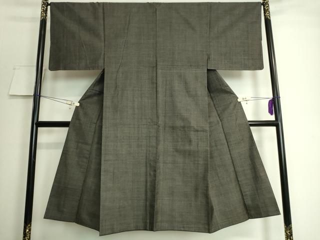 平和屋着物□極上 男性 紬 アンサンブル キングサイズ 褐返色地 逸品