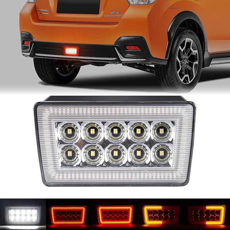 在庫セール POPMOTORZ スバル LEDリアブレーキライト WRX|STi XVテールランプ インプレッサスポーツGPE 追突防止警告灯 LEDストロボライト フラッシュ ブレーキランプ 安全運転 超高輝度 防水 用 レッド クリアレンズ 0