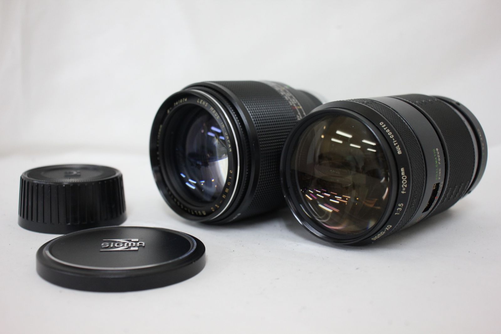 返品保証 レンズ2点まとめ シグマ Sigma-XQ 200mm F3.5 Multi-Coated 135mm F2.8 ニコンマウント レンズ M6230