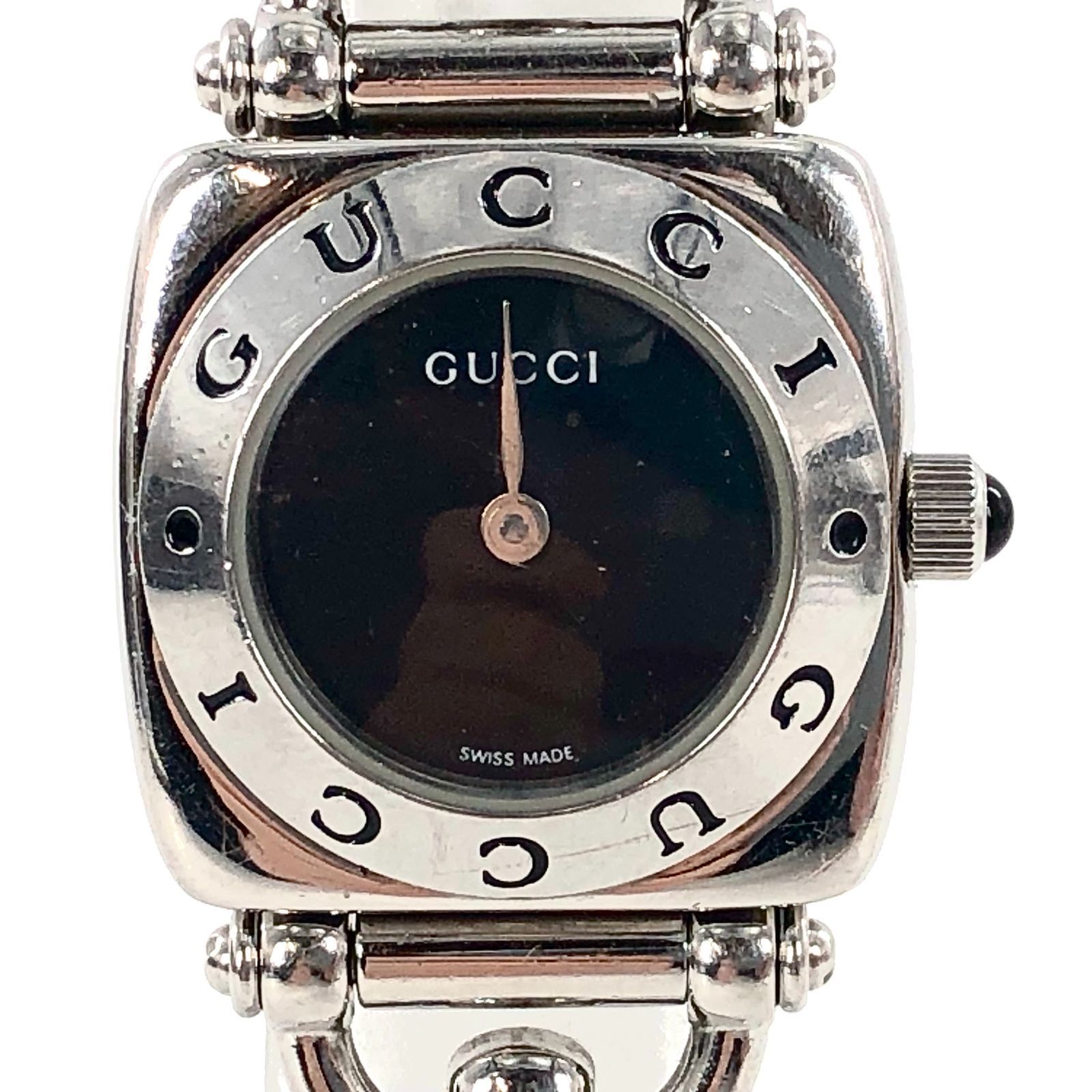 GUCCI グッチ 6400L SS/QZ ブラック文字盤 レディース腕時計【PF